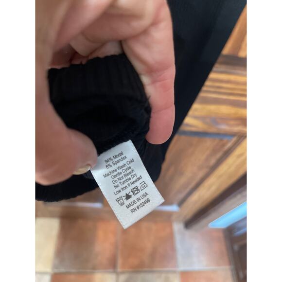 Amour Vert mock neck ribbed bodycon midi dress M - Picture 5 of 5